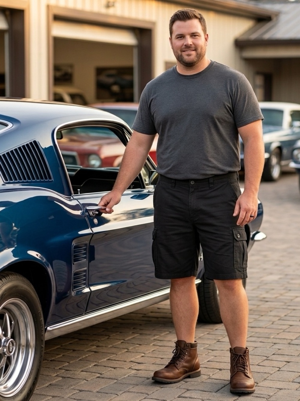 The Foundry Big and Tall Supply Co. • Men’s Cargo Shorts • Black • Size 46